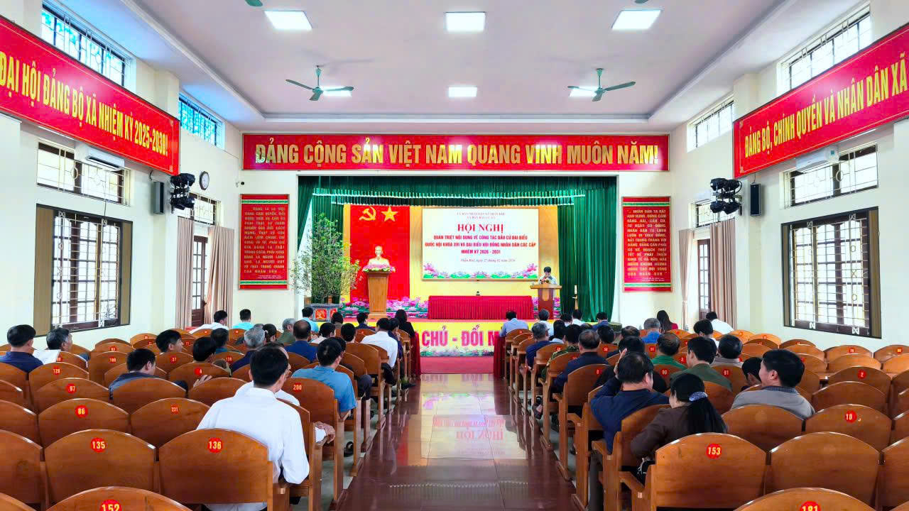 Hội nghị quán triệt nội dung về công tác bầu cử Đại biểu Quốc hội khóa XVI và Đại biểu HĐND các cấp nhiệm kỳ 2026 - 2031.