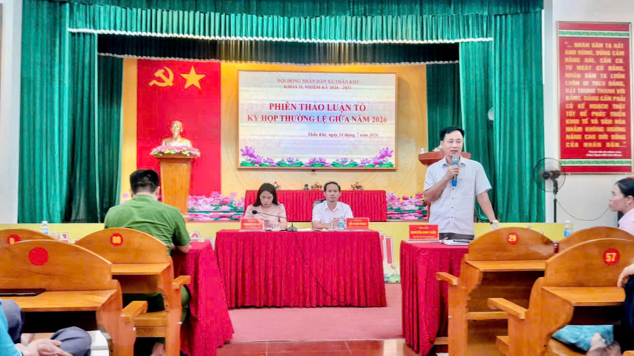 HỘI ĐỒNG NHÂN DÂN XÃ THẦN KHÊ TỔ CHỨC THẢO LUẬN TỔ CHUẨN BỊ CHO KỲ HỌP THƯỜNG LỆ GIỮA NĂM 2026