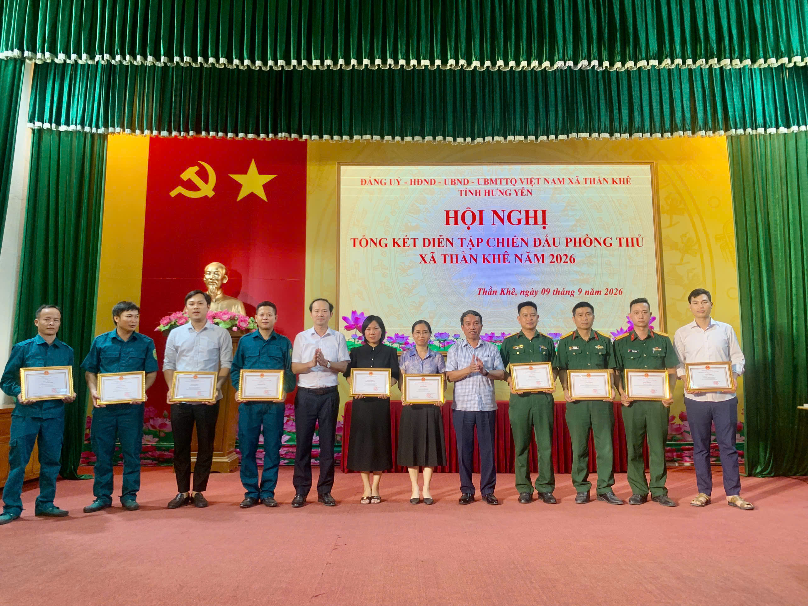 XÃ THẦN KHÊ TỔ CHỨC HỘI NGHỊ TỔNG KẾT DIỄN TẬP CHIẾN ĐẤU PHÒNG THỦ NĂM 2026