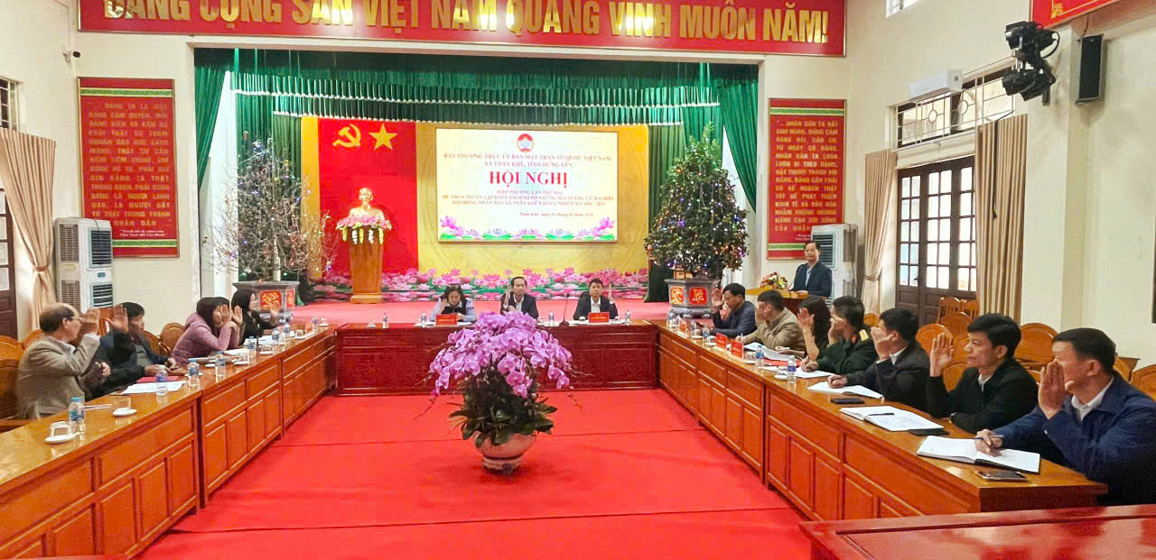 Hội nghị hiệp thương lần thứ 2 lập danh sách sơ bộ người ứng cử đại biểu HĐND xã Thần Khê, nhiệm kỳ 2026 - 2031