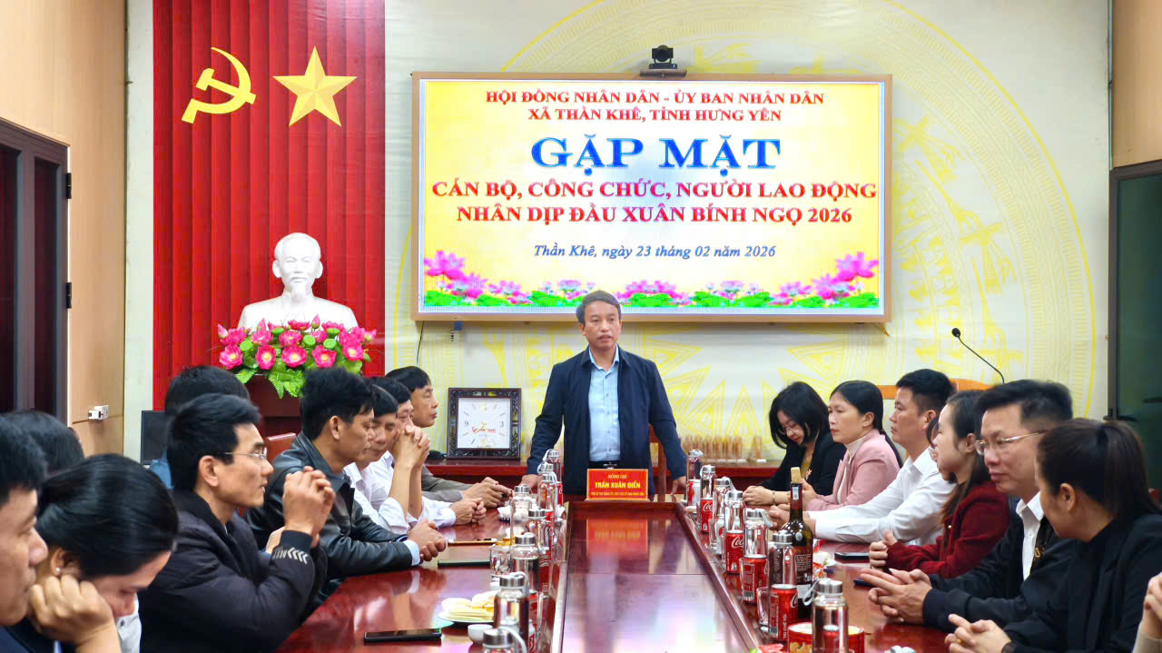 UBND xã Thần Khê tổ chức gặp mặt cán bộ, công chức, viên chức và người lao động nhân dịp đầu xuân mới