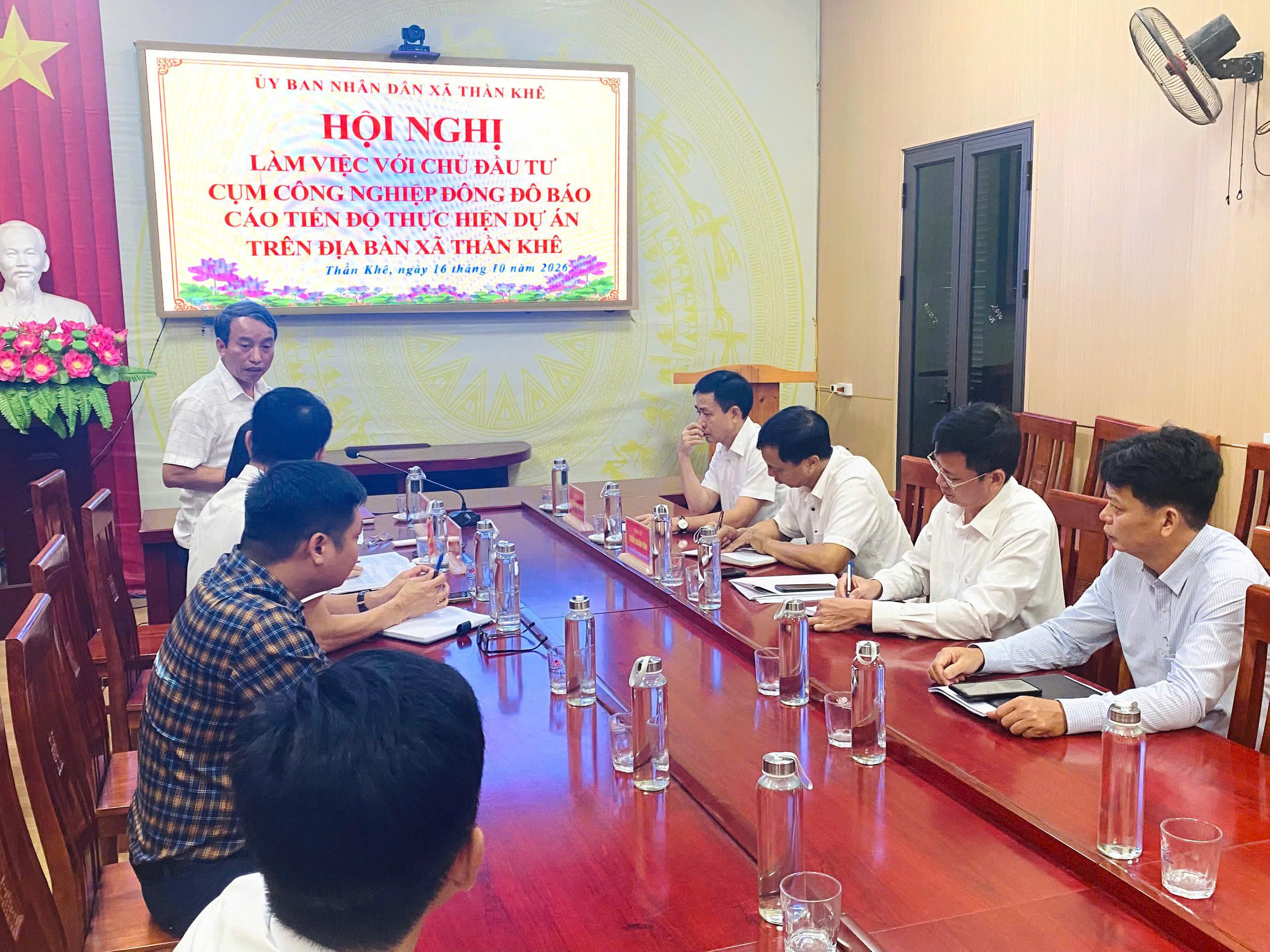 XÃ THẦN KHÊ LÀM VIỆC VỚI CHỦ ĐẦU TƯ VỀ TIẾN ĐỘ TRIỂN KHAI DỰ ÁN CỤM CÔNG NGHIỆP ĐÔNG ĐÔ